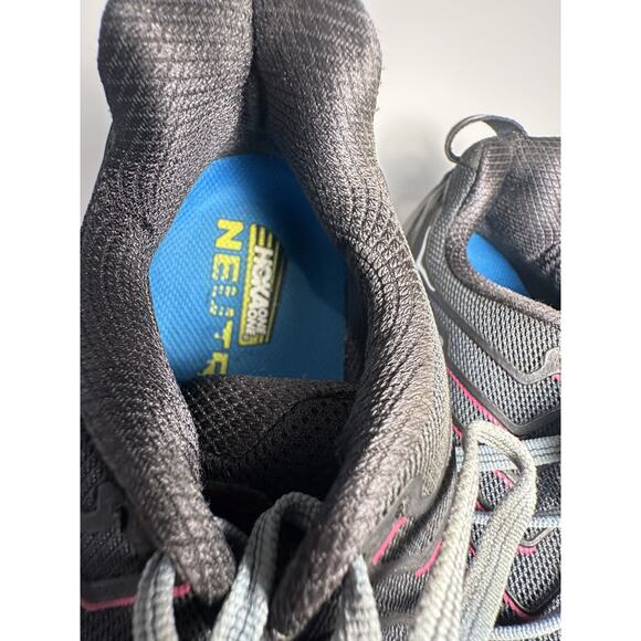 Hoka One One Clifton 4 Women’s 7.5 Black Pink Gray Running Shoes Neutral Cushion - Picture 5 of 8